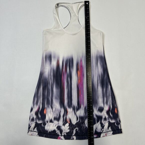 Lululemon Cool Racerback Tank Top Engineered Mirage Deep Indigo White 2 Ext Long - Picture 4 of 8